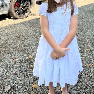 Charming White Kids Formal Dress